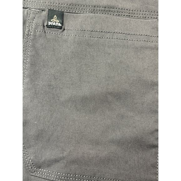 Prana Hiking Pants Roll Up Stretch Men’s Sz XXL Nylon Belt Gray Straight Leg - Picture 9 of 11